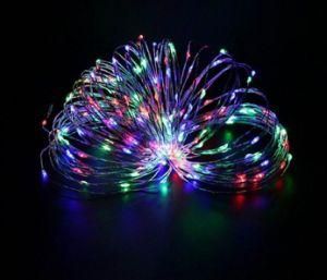 LED Copper Wire String Light 10m RGB Remote Control/Powered by Solar