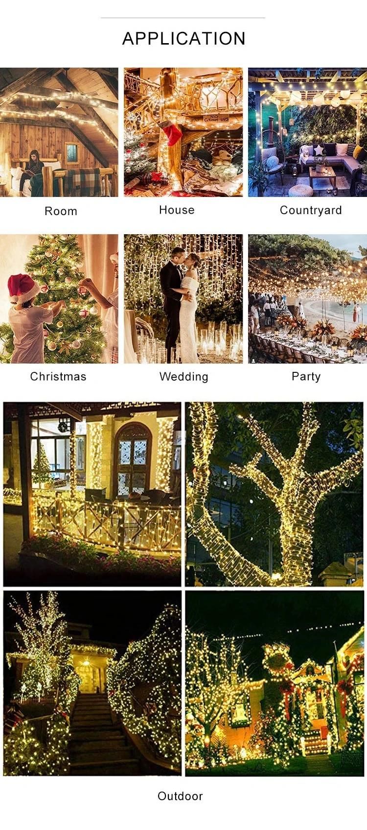 Fully Waterproof LED High Power Lamp Energy Saving Lamp Brightness Holiday Light LED Christmas Lampdecoration Colorful String LED Lights Outdoor Holiday Light