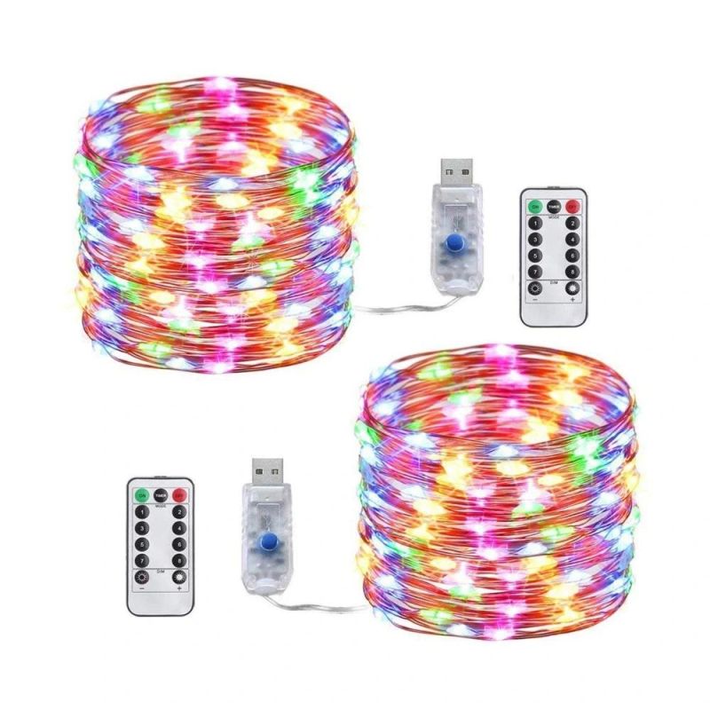 USB 10meter 100 LEDs Waterproof Micro Copper Wire with Remote