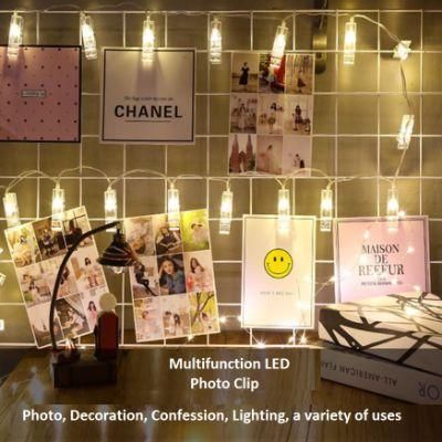 LED Photo Peg Hanging Pictures Clip String Lights for Wedding Party Decoration
