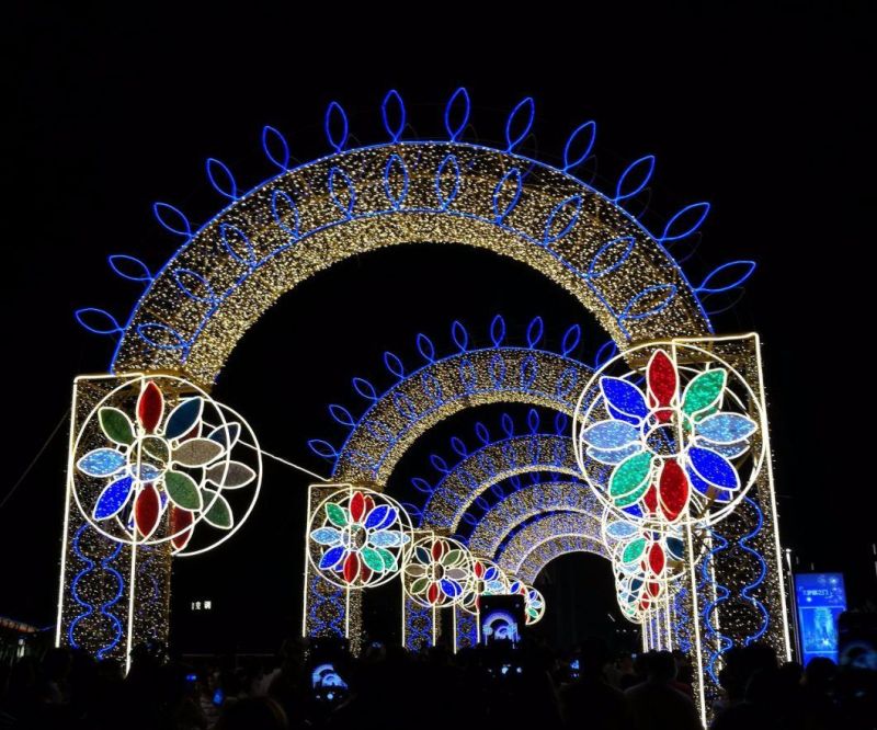 New Outdoor Holiday Decoration Color Changing Arch LED Motif Light