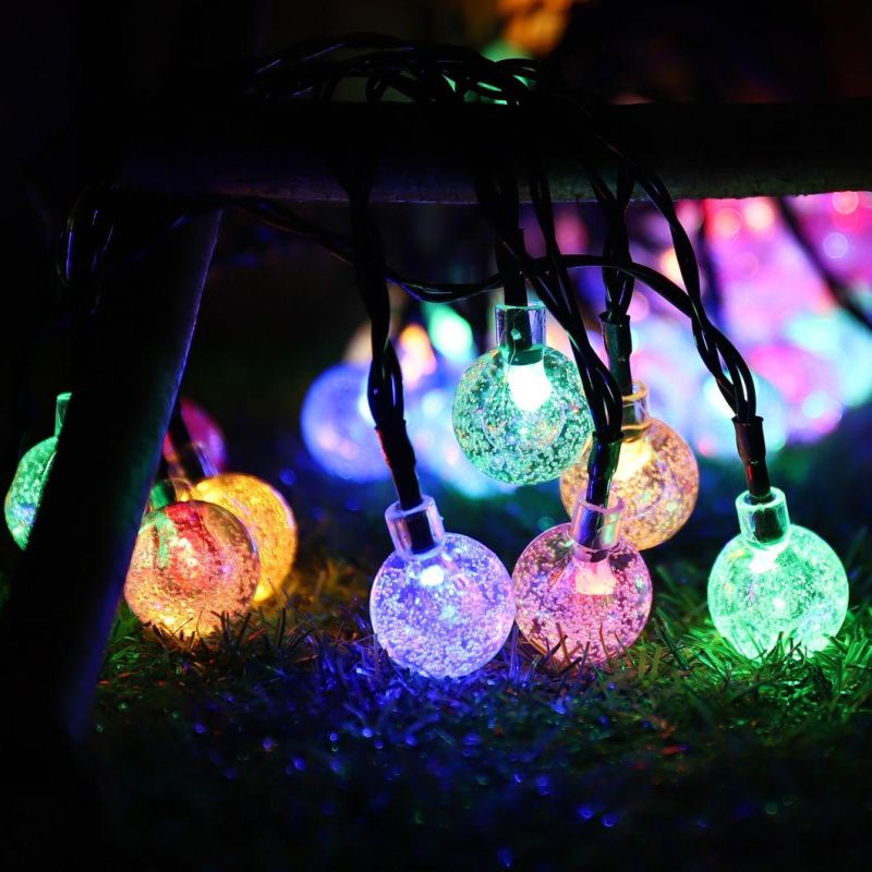 20/50LEDs Crystal Ball Solar LED Outdoor Garden Christmas Decoration Waterproof String Light