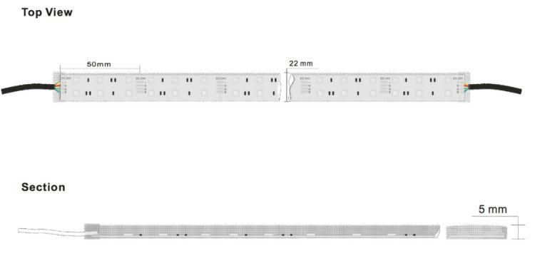 High Power Double Row 120LED IP67 LED Strip Waterproof Flexible SMD 5050 RGB LED Lighting Strip Light