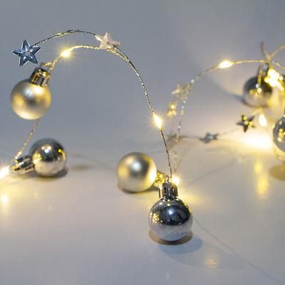 8.3FT Decorative 20 Mini LED Metal Ball Fairy String Lights for Christmas Decoration
