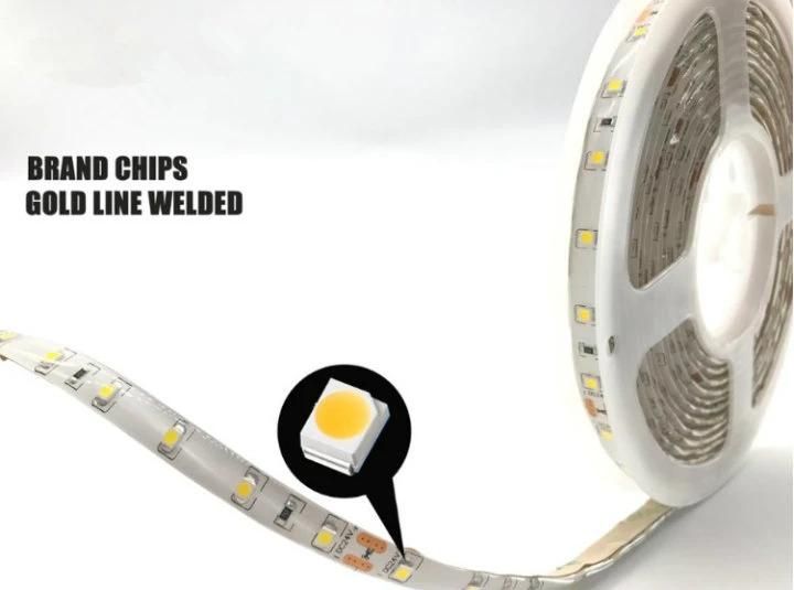 DC 24V/ 12V2835SMD IP20 IP65 60LEDs High Efficiency LED Strip Lamp with Epistar Chips for Industrial String Lights