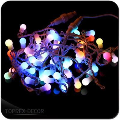 China Supplier 17mm Ball Decorative Covers Frosted Iled Globe Ball String Lights