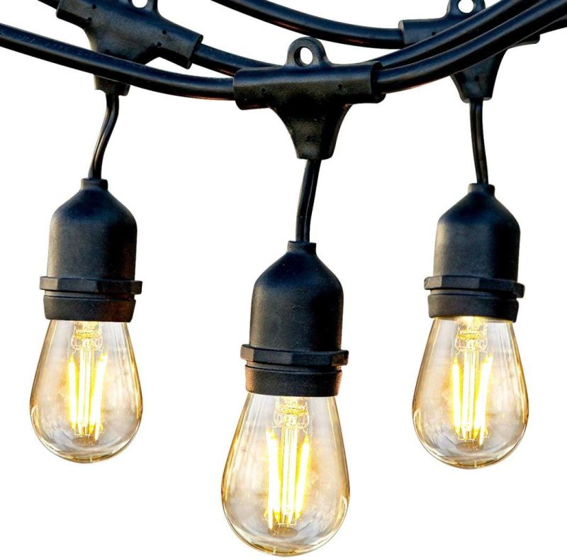 Waterproof LED Outdoor String Lights - Commercial Grade Patio Lights Create Cafe Ambience in Your Backyard