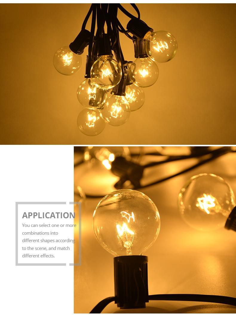 Fairy Lights String Lights Glass Incandescent Bulbs for Christmas Decoration
