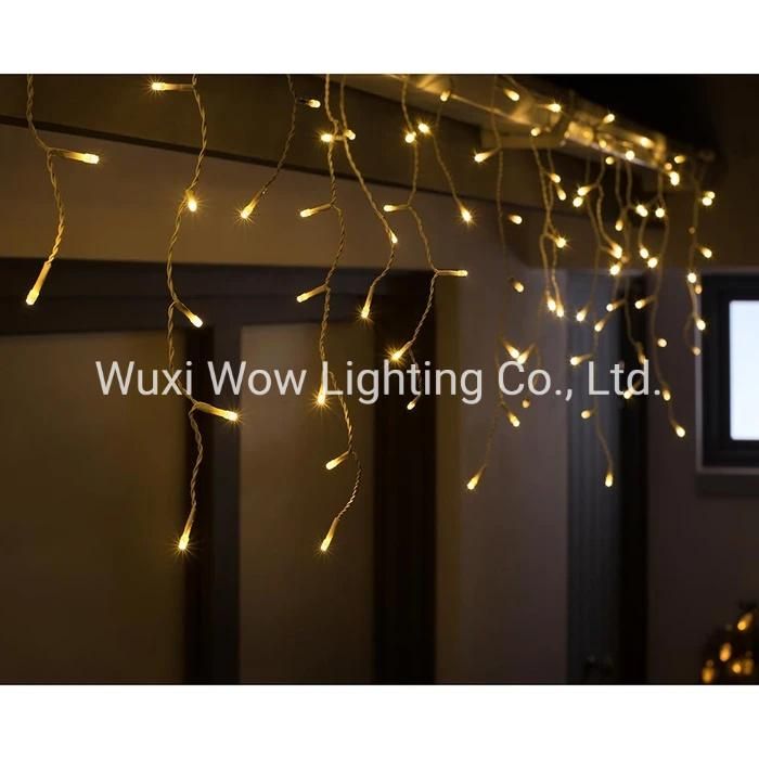 Low Voltage Connectable Icicle LED Christmas Lights Warm White