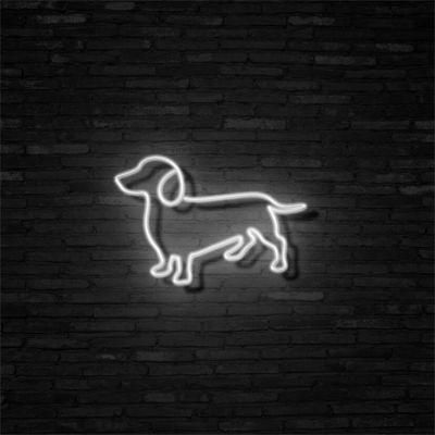 Neon Custom Sign 12V LED Single Side Silicone Material Dachshund LED Neon Flex Sign for Bar Logo Sign