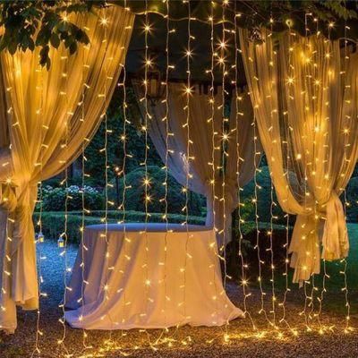 IP65 Waterproof Warm White Christmas 2.0m*3.0m Curtain Light String Light LED Light Wedding for Event Home Garden Decoration