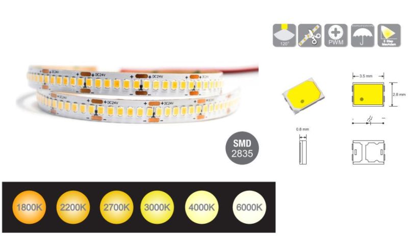 Super Long Length Constant Current IC-Built-in SMD2835 Flexible LED Light Strip