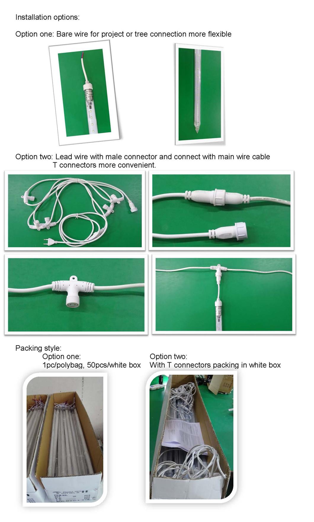 Project Use UL Listed LED Tube LED Meteor Light for Community Night Decoration