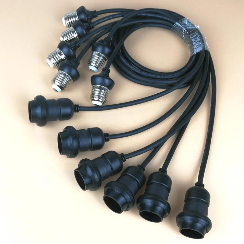 25cm 50cm 100cm Lampholder Drop Es for Black Festoon E27 String Light