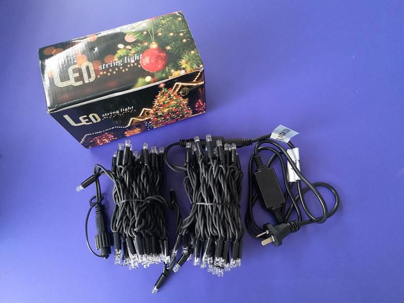 Black Rubber Fairy Lights Icicle Christmas Light Lighting Chains LED Light