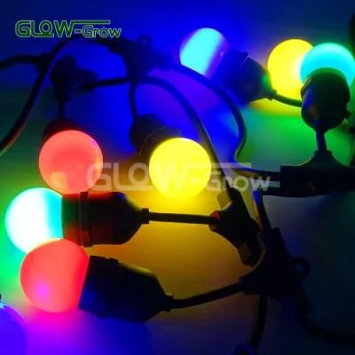 10m Multicolor Hanging String Bulb Festoon Light for Carnival Celebration